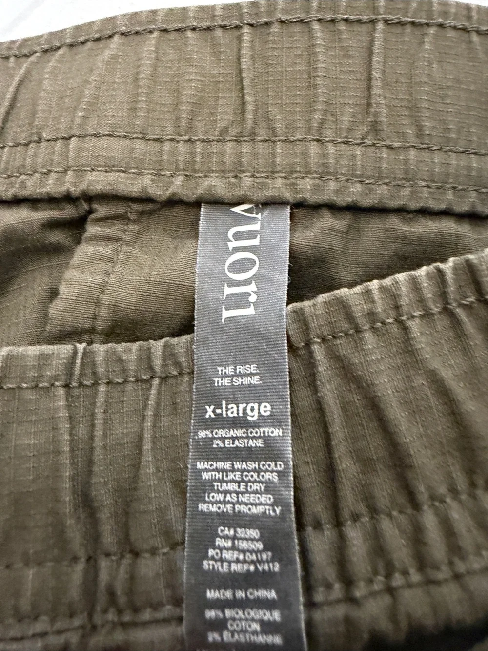 Vuori Olive Green Drawstring Joggers